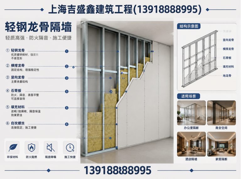 闵行区隔墙吊顶工程展示图